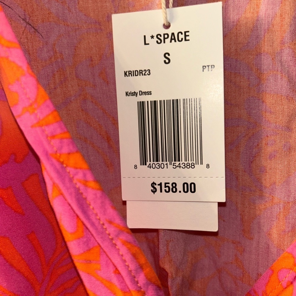L Space Kristy Long Sleeve Faux-Wrap Cover-Up Dress Path to Paradise - Picture 7 of 11